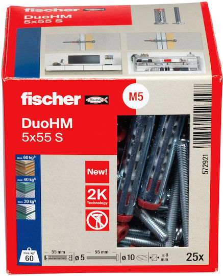 fischer Улей Пластмаса 5x55мм 25бр