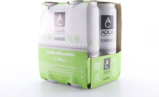 Aqua Carpatica Λεμονάδα Lime με Ανθρακικό σε Κουτί 4x330ml