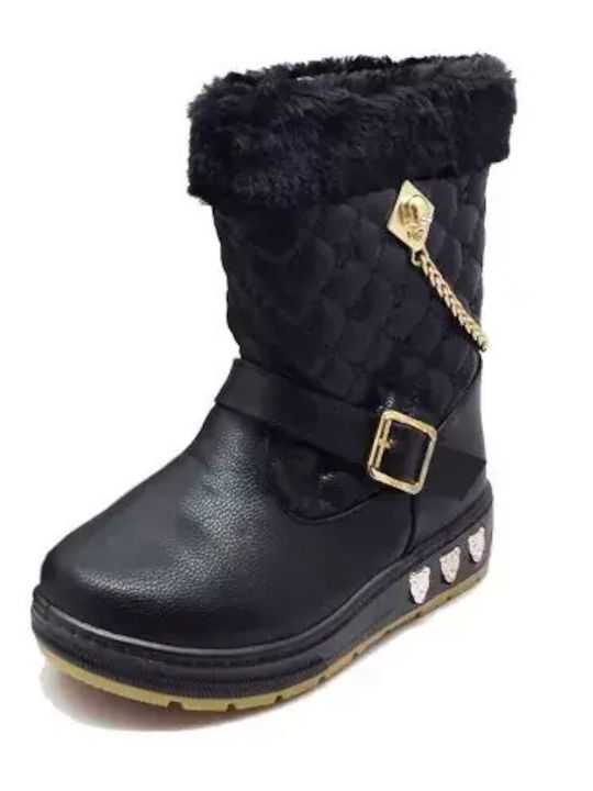 Kinder-Schneestiefel mit Reißverschluss Schwarze