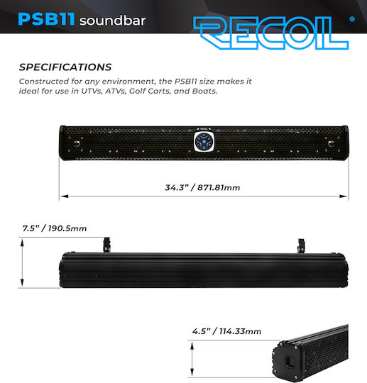 Recoil PSB11 Soundbar Bluetooth 600W cu Telecomanda
