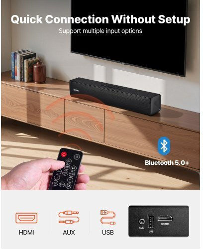 Vevor Soundbar 2 Bluetooth 80W with Remote Control YTSTXYX17INCJ9FDQ001V2