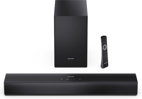 Sharp HT-SBW121 Soundbar 2.1 Bluetooth und HDMI 240W mit kabellosem Subwoofer Schwarz