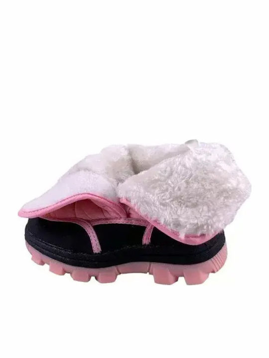 Kids Snow Boots with Velcro Pink