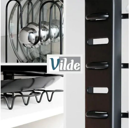 Vilde Metallische Basis für Töpfe & Pfannen 47x21x38cm Schwarz