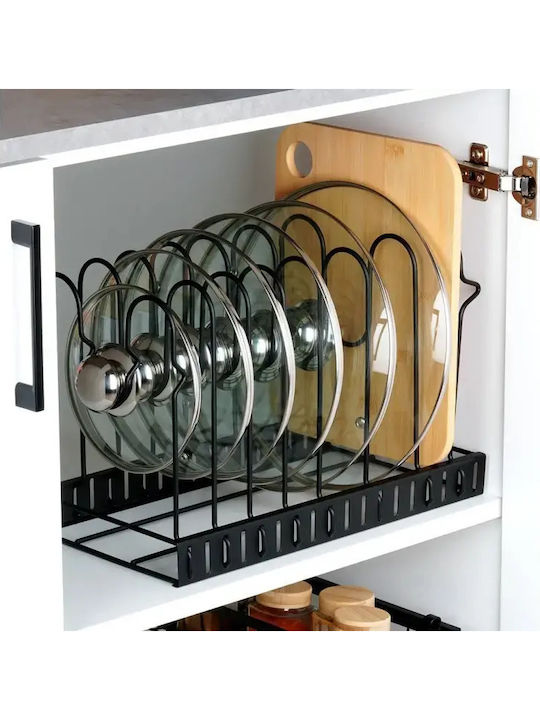 Vilde Cabinet Dish Rack Metallic In Black Colour 21x47x38cm