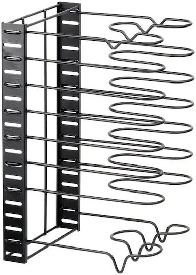 Vilde Metallische Basis für Töpfe & Pfannen 47x21x38cm Schwarz