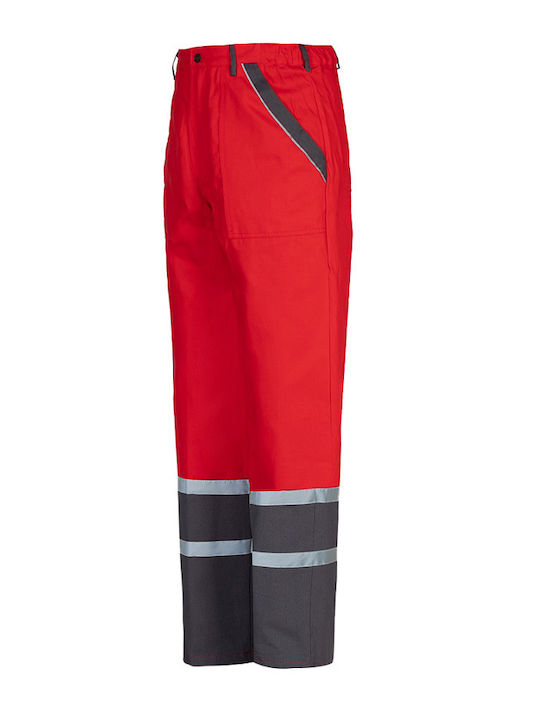 Stenso Collins Summer Pantaloni de Lucru Roșu din Bumbac