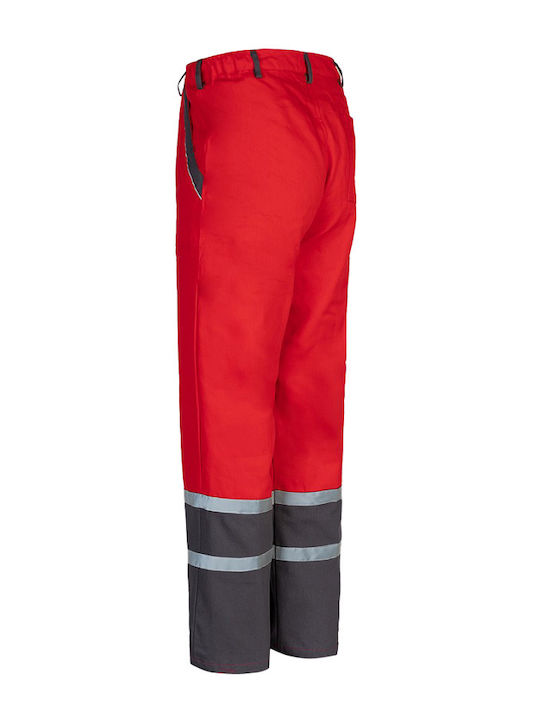 Stenso Collins Summer Pantaloni de Lucru Roșu din Bumbac
