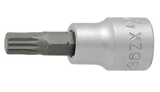 Unior Bit-Stecknuss mit Spline-Bit und Antriebsvierkant 3/8'' Größe M8 1Stück