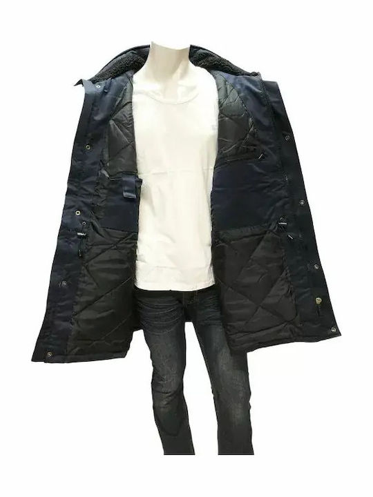 Jacket Fristads Kansas 100497/8592 10-217 Мъжко Работно яке Противостудово с подплата от флийс и отделяща се качулка Син