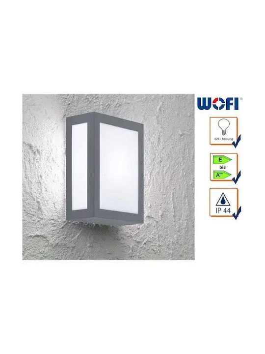 Wofi Decorative Lamp with Socket for Bulb E27 Gray