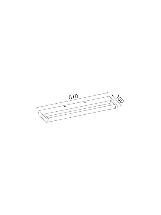 Aca Bati Κλασικό Φωτιστικό Πίνακα Μπρούτζινο 81x10x2.5εκ.