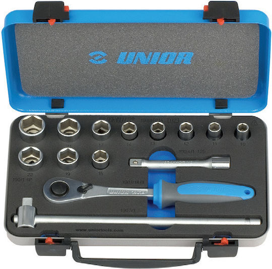 Unior 190BI6P14 Set Ratchet 1\2" 14pcs 611940