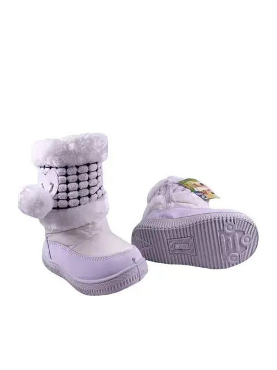 Kinder-Schneestiefel mit Reißverschluss Weiße
