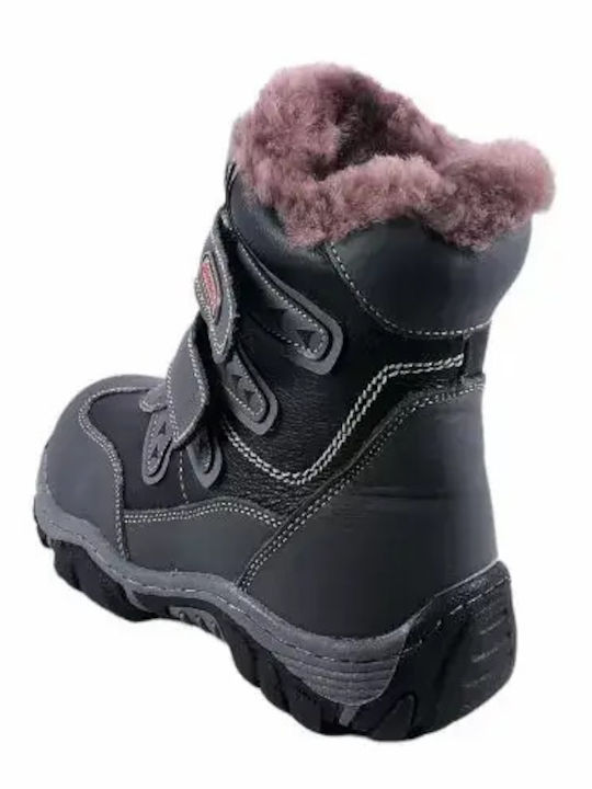 Lederne Kinderstiefel Gray