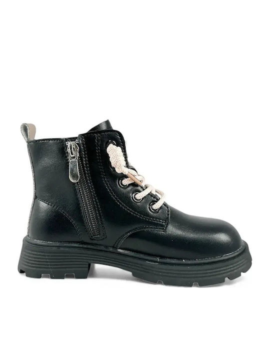 Anatomische Kinderstiefel mit Reißverschluss Schwarze