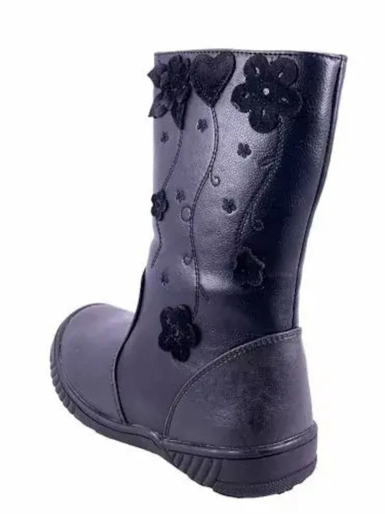 Kinderstiefel mit Reißverschluss Schwarze