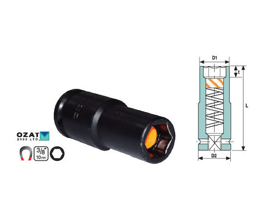 Impact Magnetic Socket Head 3/8'' 1/2''