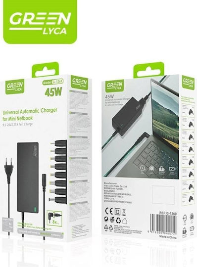 Green-lyca G1269 45w Auto-voltage Regulating Multi-function Laptop Charger 8-pin