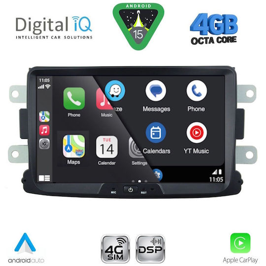 Digital IQ Ηχοσύστημα Αυτοκινήτου 2012-2019 (Bluetooth/USB/WiFi/GPS/Apple-Carplay/Android-Auto) με Οθόνη Αφής 8"