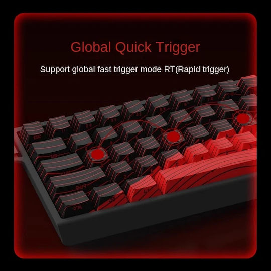 Madlions MAD 68 R Hall Effect Gaming Keyboard 60% With Magnetic Switches And RGB Lighting English US White
