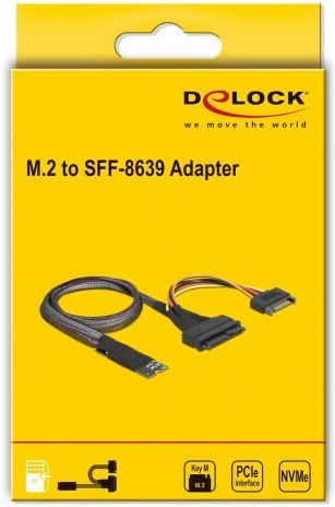 DeLock 62984 M.2 Key M to U.2 SFF-8639 NVMe 50 cm Μαύρος