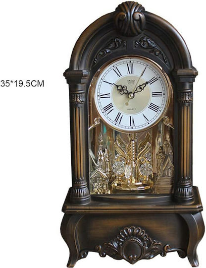 DMP Античен стенен часовник Кафяв