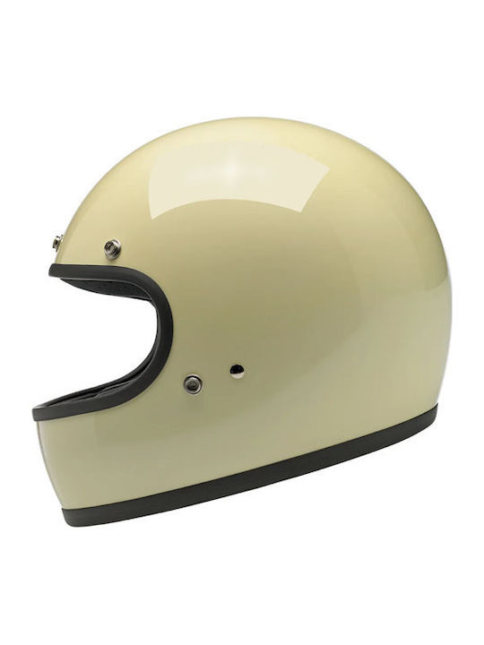 Biltwell Gringo Gloss Vintage White Κράνος Μηχανής Full Face DOT