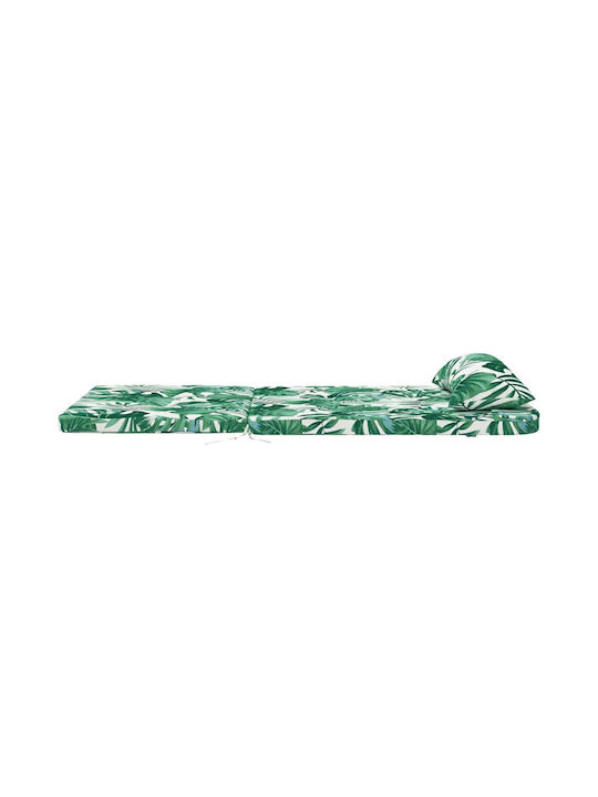 vidaXL Garden Chair Cushion with Backrest Green 2 Pieces 58x77cm
