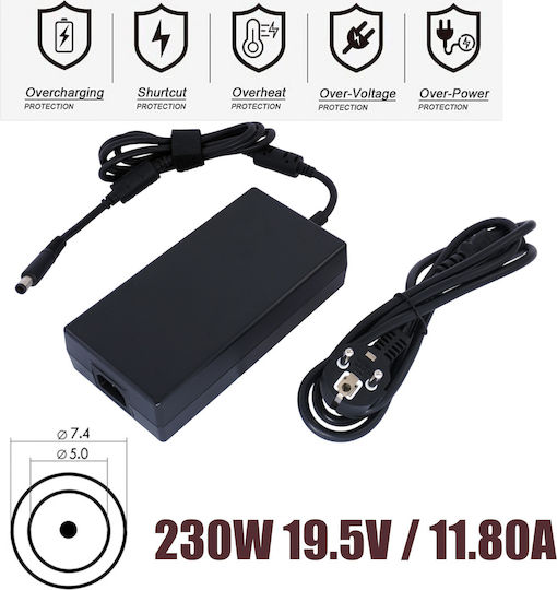 Laptop Charger 230W 19.5V 11.8A for Acer / Asus with Detachable Power Cable and with plug set