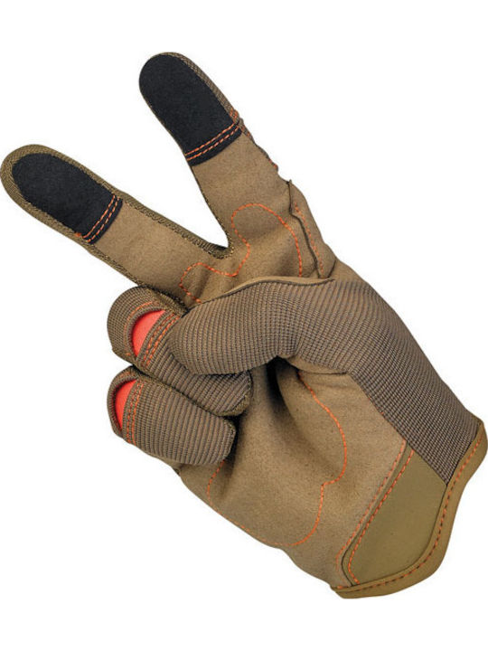 Biltwell Moto Summer Men's Motorcycle Gloves Brown / Orange