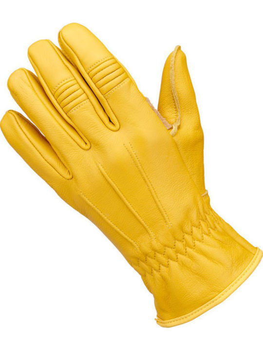 Biltwell Work 2.0 Herren Motorradhandschuhe Leder Gold