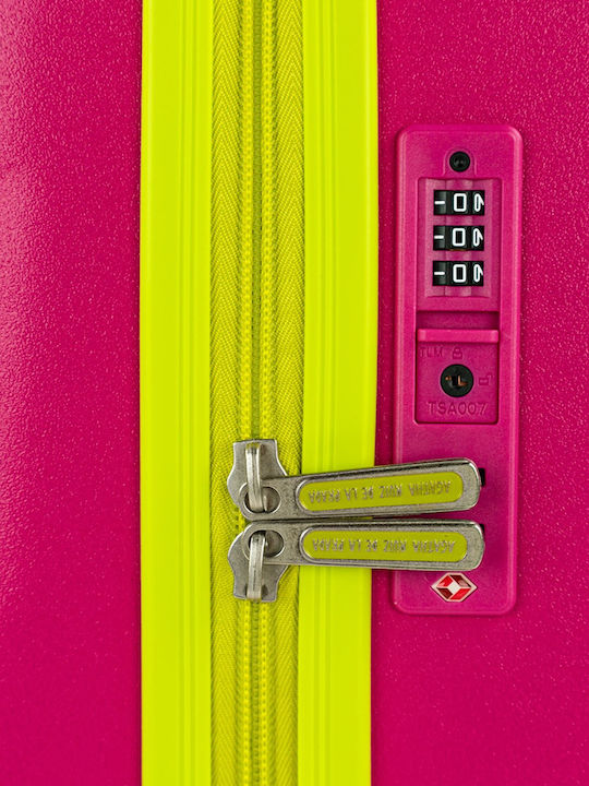 Agatha Ruiz De La Prada Kinder Mittlerer Reise Koffer Fuchsie mit 4 Räder Höhe 67cm