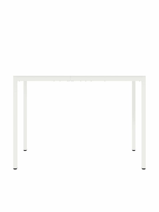 Table Bar from Solid Wood & Metal White 110x55x105cm