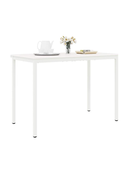 Table Bar from Solid Wood & Metal White 110x55x105cm