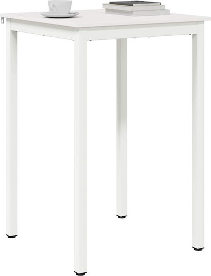 Table Bar from Solid Wood & Metal White 110x55x105cm