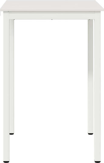 Table Bar from Solid Wood & Metal White 110x55x105cm