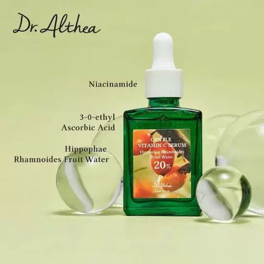 Dr. Althea Καταπραϋντικό & Αντιγηραντικό Serum Προσώπου με Βιταμίνη C & Νιασιναμίδη για Λάμψη & Πανάδες 30ml