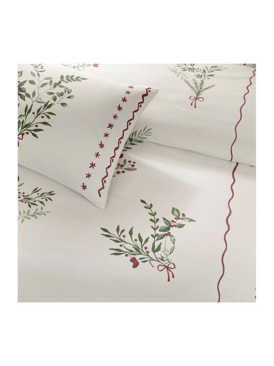 Tac Set Husă de Pilotă Bumbac Dublă cu 2 Fețe de Pernă & 1 Cearsaf 200x220 Mistovia