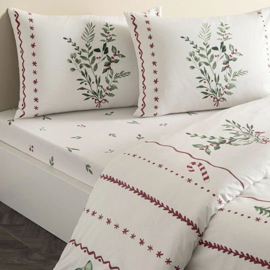 Tac Set Huse Pentru Pilote 100% Bumbac 200x220cm Dublu Cu 2 Fețe De Pernă Și 1 Cearșaf Mistovia