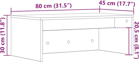 Γραφείο Ξύλινο Λευκό 80x45x30εκ.