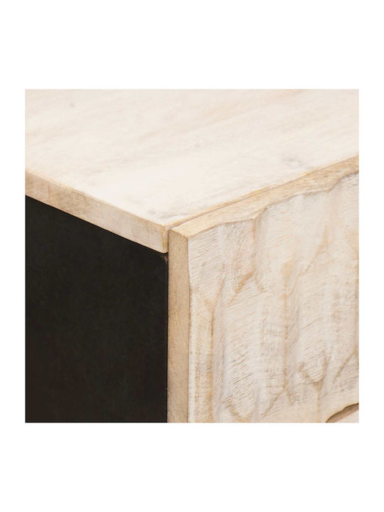 Wooden Bedside Table White 50x33x60cm