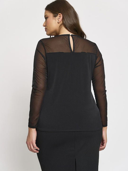 Women's Blouse Long Sleeve Black