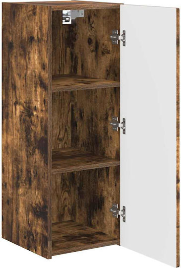 Wall Living Room Cabinet Made of Particle Board Smoky Oak 30x31x80cm