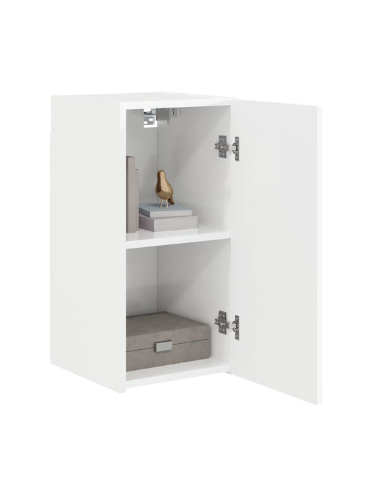 Wall Living Room Cabinet made of Particle Board Bright White 30x31x60cm