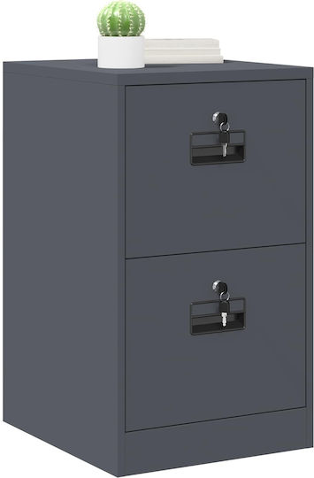 Метална Чекмеджета За Бюро С Ключалка Антрацит 44x50x106.5см