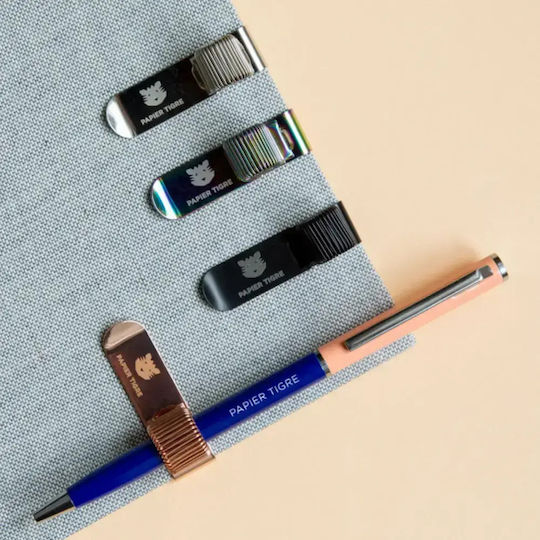 Papier Tigre Pen Holder Silver – Κλιπ Στήριξης Στυλό
