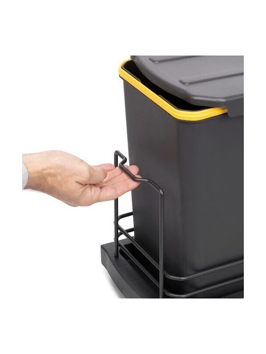 Emuca Waste Bin Recycling Plastic with Photocell Gray 12lt 2pcs