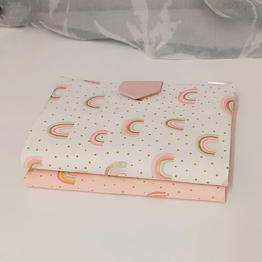 Handmade Child Health Book Cover Glitter Rainbow