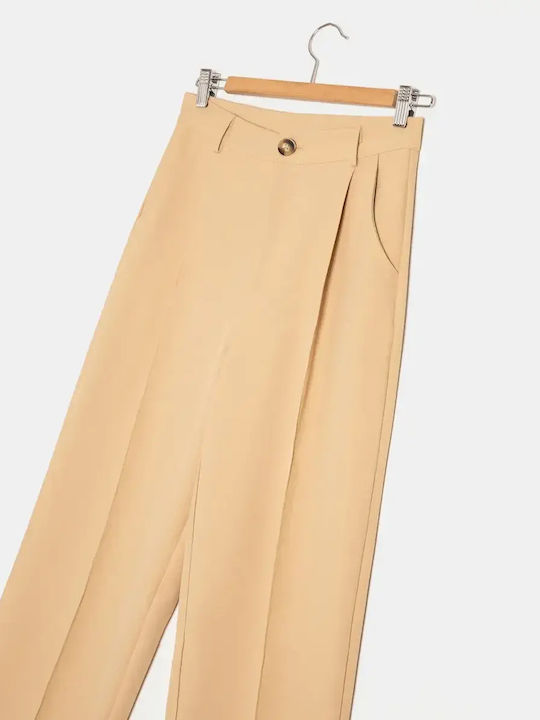 Women's Suit Jacket Trousers Beige Size XL